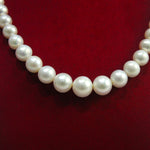 Single Layer White and Peach Freshwater Pearl Necklace - Maya Bazaar