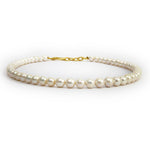 Peach Colour Freshwater Rounded pearl necklace for women-Maya Bazaar