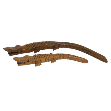 Wooden Crocodile Showpiece for Home Decor and Toy for Kids (Brown)
