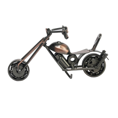 Unique Scrap Metal Handmade Vintage Motor Bike Miniature Metal Iron Bike for Home and Office-Maya Bazaar