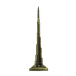 Burj Khalifa, Eiffel Tower, Big Ben Tower Combo Model Replica, Table Decorative Showpiece, Home Office Decor, Antique, Metal - 18CM