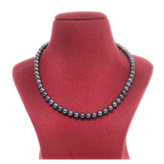 Maya Bazaar Mystery Black Freshwater Pearl Necklace For Women & Girls-Maya Bazaar