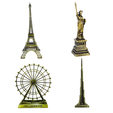 Combo for Burj Khalifa, Statue of Liberty, Eiffel Tower and London Eye in Size of 12-15CM-Maya Bazaar