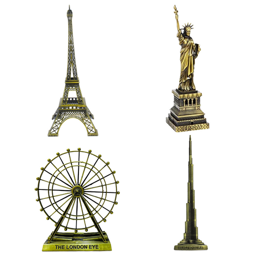 Combo for Burj Khalifa, Statue of Liberty, Eiffel Tower and London Eye in Size of 12-15CM-Maya Bazaar
