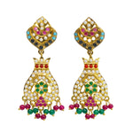 Maya Bazaar Traditional Gold Plated White Freshwater Pearl Designer Bridal Jewelery Set for women-Maya Bazaar
