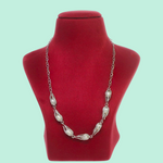 White Freshwater Pearls Jewelry Set of Necklace, Earrings, and Ring - Mayabazaar