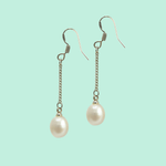Elegant Freshwater Pearl Jewelry Set: Classic Necklace, Drop Earrings, and Pearl Ring