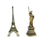 Burj Khalifa, Eiffel Tower, Big Ben Tower Combo Model Replica, Table Decorative Showpiece, Home Office Decor, Antique, Metal - 18CM