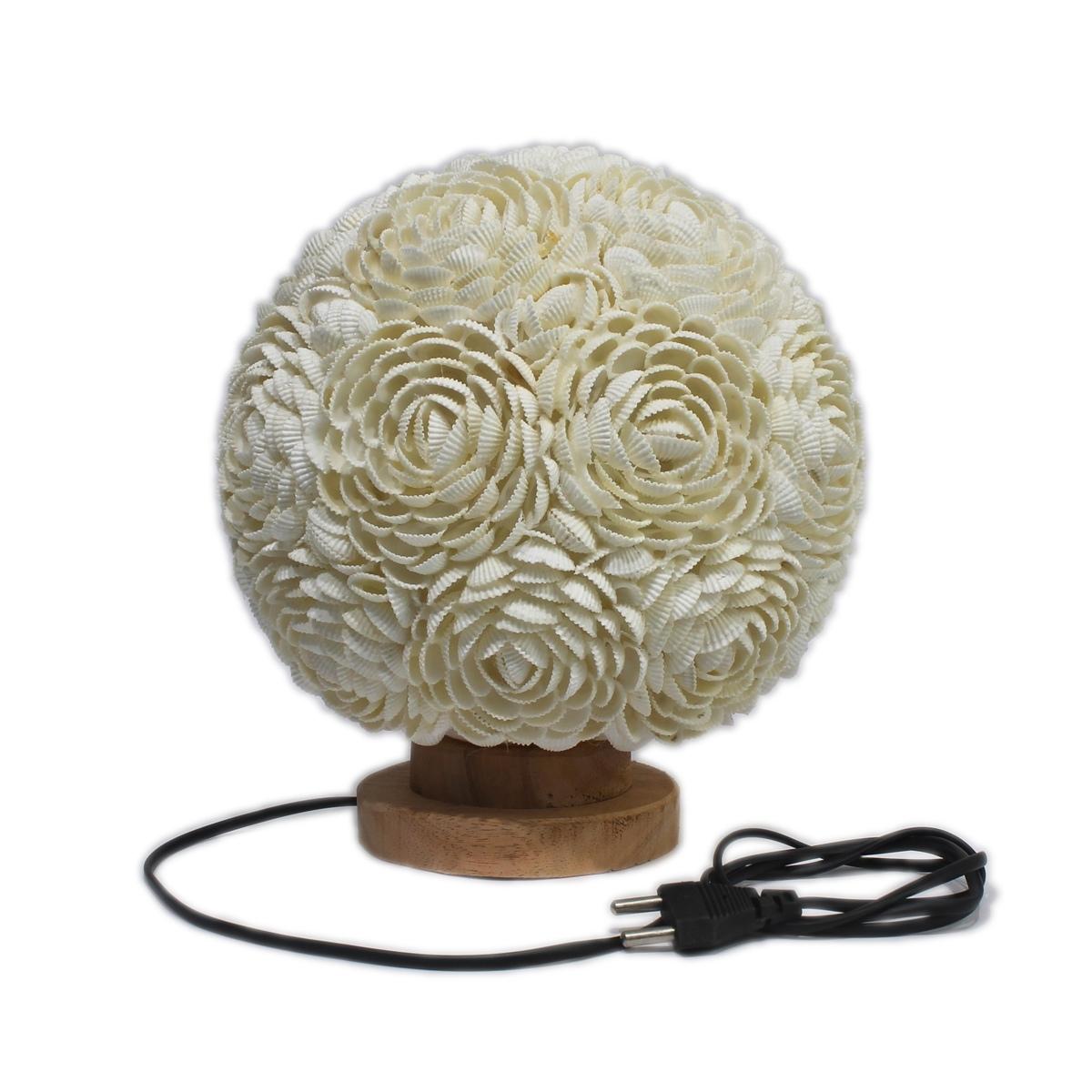 Natural Seashell Light Night Lamp Seashell for Home Decor Item Show Piece Handmade-Maya Bazaar