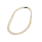Double Layer Peach Freshwater Designer Pearl Necklace for women   -Maya Bazaar