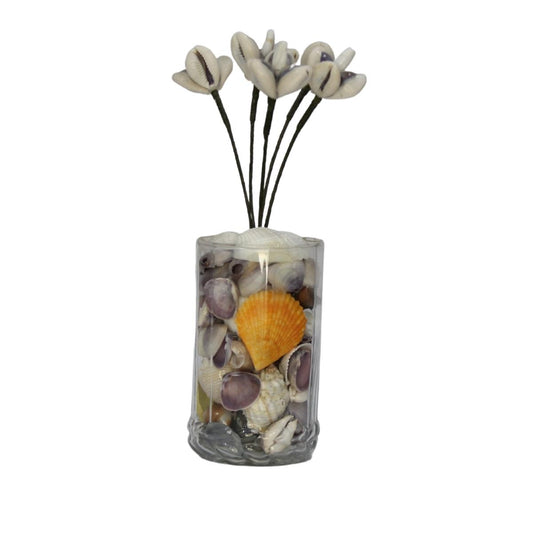 Flower Glass Seashell Show Pieces For Home Decor Item