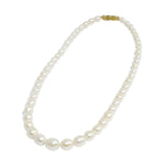 Peach Colour Freshwater Long Pearl Necklace for women-Maya Bazaar