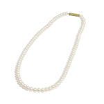 Long White Button Shaped Pearl necklace for women-Maya Bazaar