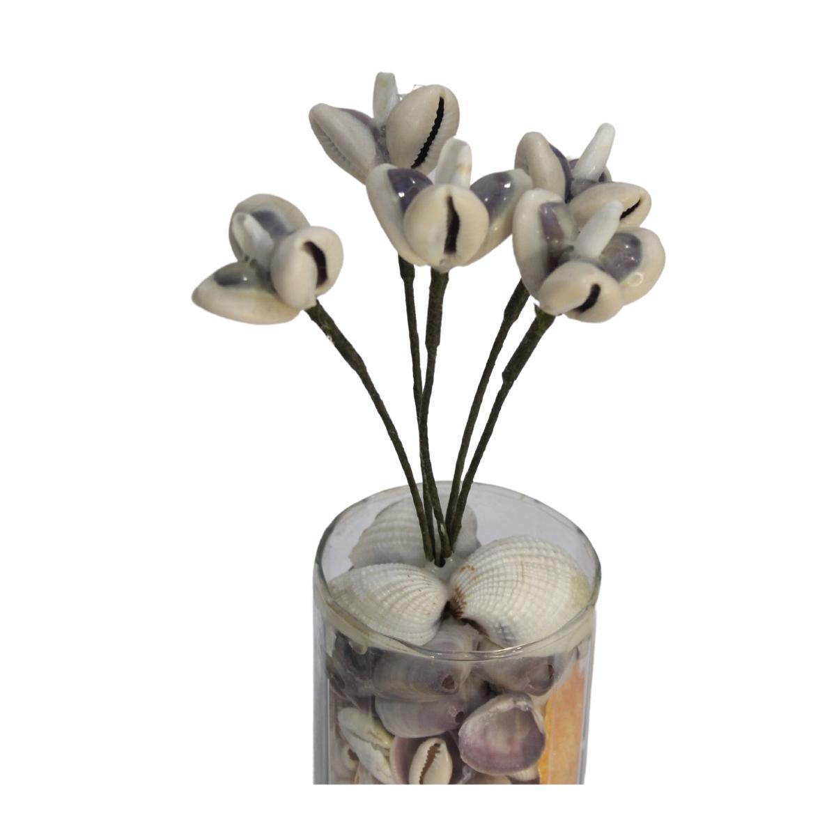 Flower Glass Seashell Show Pieces For Home Decor Item