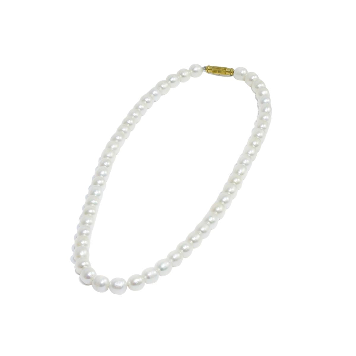 Traditional White Freshwater Pearl Necklace for women-Maya Bazaar