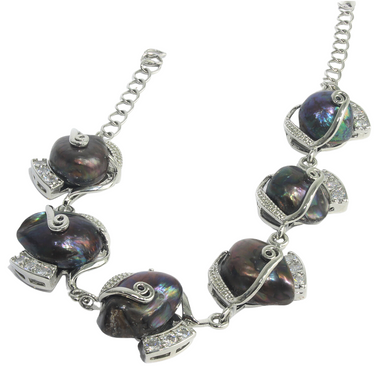 Maya Bazaar Unique Black pearl bracelets for women girls stylish bracelet-Maya Bazaar