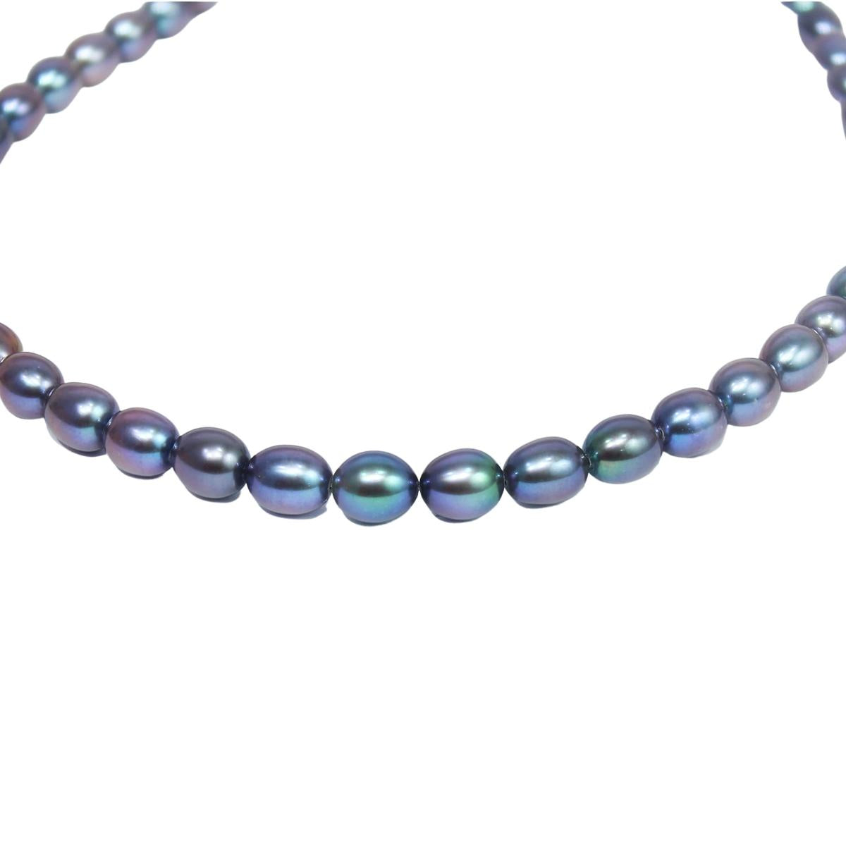 Large Black Freshwater Pearl Designer Necklace For Women & Girls-Maya Bazaar