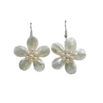 Natural 5 Mother of Pearl Flowers Freshwater Pearl Jewelry Set For Women & Girls-Maya Bazaar