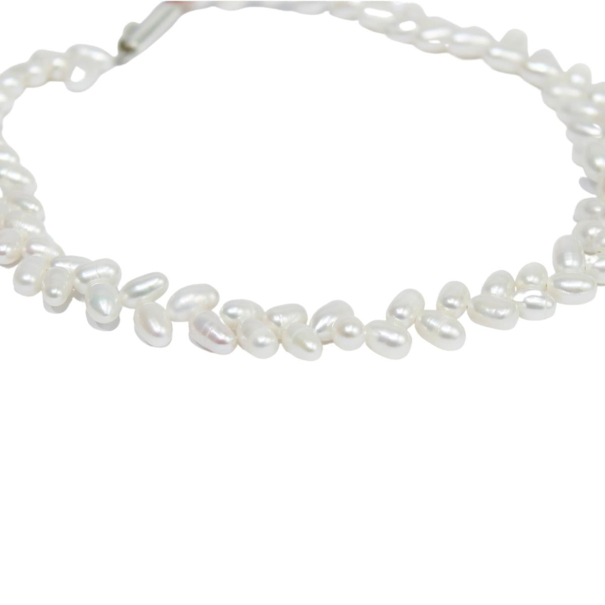 Adorable Close Neck White Freshwater Pearl Necklace for women-Maya Bazaar