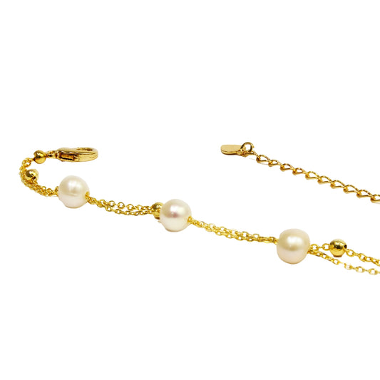 Double Layer Designer Pearl bracelets for women girls stylish bracelet-Maya Bazaar