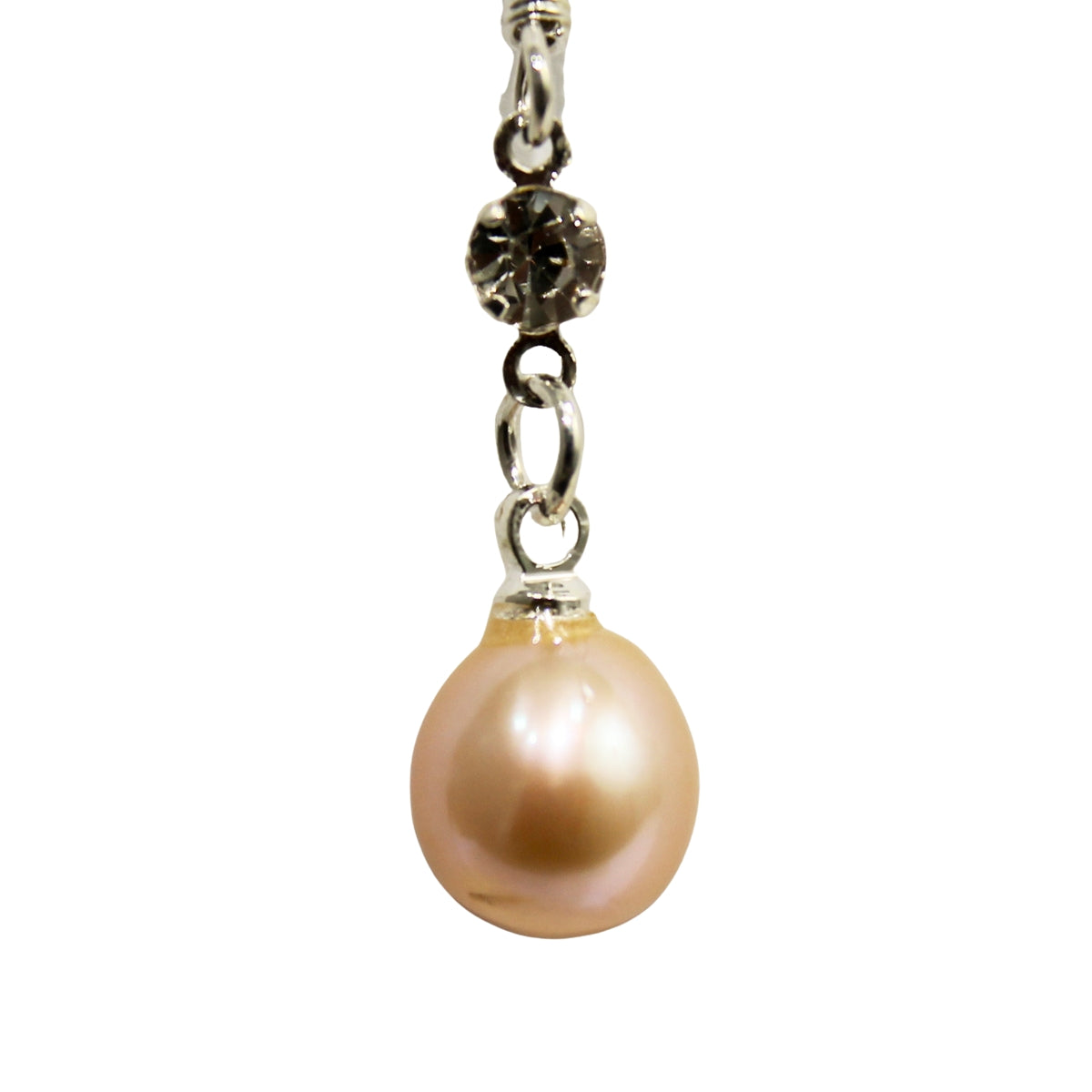Long Silver Plated Gold Colour Freshwater Pearl Earrings for women & Girls-Maya Bazaar