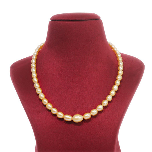 Maya Bazaar Large Peach Colour Freshwater Pearl Necklace for Women-Maya Bazaar