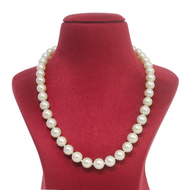 Round Shaped Freshwater 11mm Designer Pearl Necklace for women  -Maya Bazaar