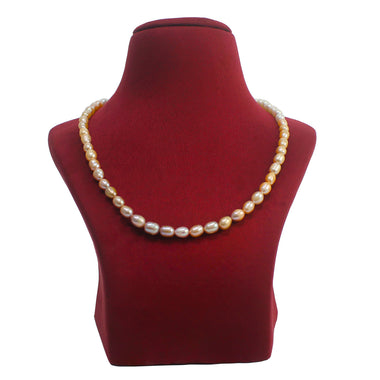 Maya Bazaar Multi-colour Freshwater Medium Button Shaped pearl necklace