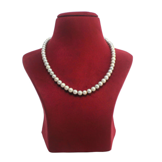 Freshwater Gray colour Rounded pearl necklace for women - Maya Bazaar