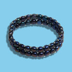 Maya Bazaar Double Layered Freshwater Mystery Black Pearl bracelets for women girls stylish bracelet-Maya Bazaar