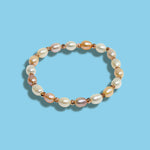 Rose & White Freshwater Pearl bracelets for women girls stylish bracelet-Maya Bazaar