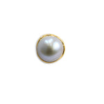 Flower Shaped Single Freshwater Pearl Studs pearl jewelry-Maya Bazaar