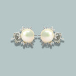 Silver Coated Unique studs for women and girls-Mayabazaar