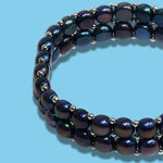 Maya Bazaar Double Layered Freshwater Mystery Black Pearl bracelets for women girls stylish bracelet-Maya Bazaar