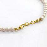 Peach Colour Freshwater Rounded pearl necklace for women-Maya Bazaar