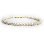 Peach Colour Freshwater Rounded pearl necklace for women-Maya Bazaar