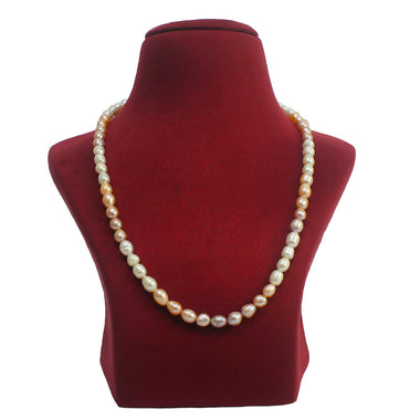 Multi-colour Freshwater Small Rounded pearl necklace for Women-Maya Bazaar