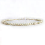 White Colour Freshwarter Rounded pearl necklace-Maya Bazaar