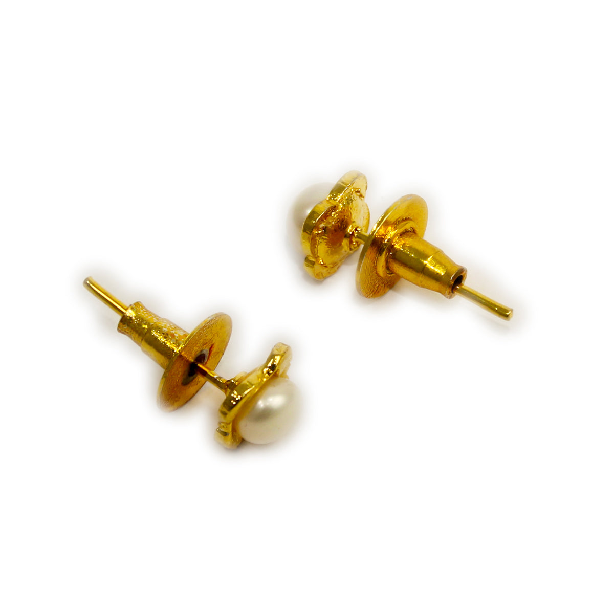 Elegant Single Freshwater Pearl Stud earrings - Maya Bazaar