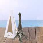 Maya Bazaar Antique Finish 3D Gold Metal Paris Eiffel Tower Metal Craft Famous Landmark Building Metal Statue, Cabinet, Office, Gifts Decorative Showpiece