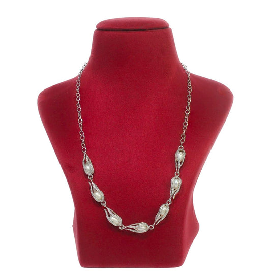 Designer Freshwater Pearl Folded Jewelry Set For Women-Maya Bazaar
