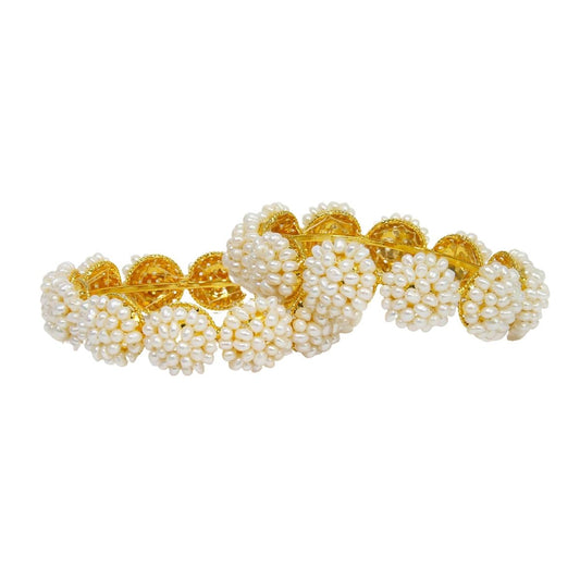 Vintage Gold Plated Pearl Bangle Freshwater pearl bangles for women latest design Traditional
