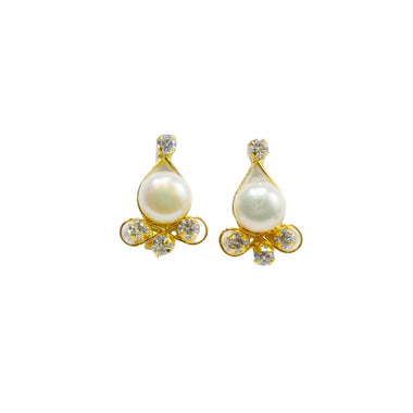 Unique Designed Single Freshwater Pearl Earrings & Studs for women-Maya Bazaar