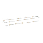 Maya Bazaar Classic Peach Freshwater Pearl Chain with Bracelet pearl necklace for women-Maya Bazaar