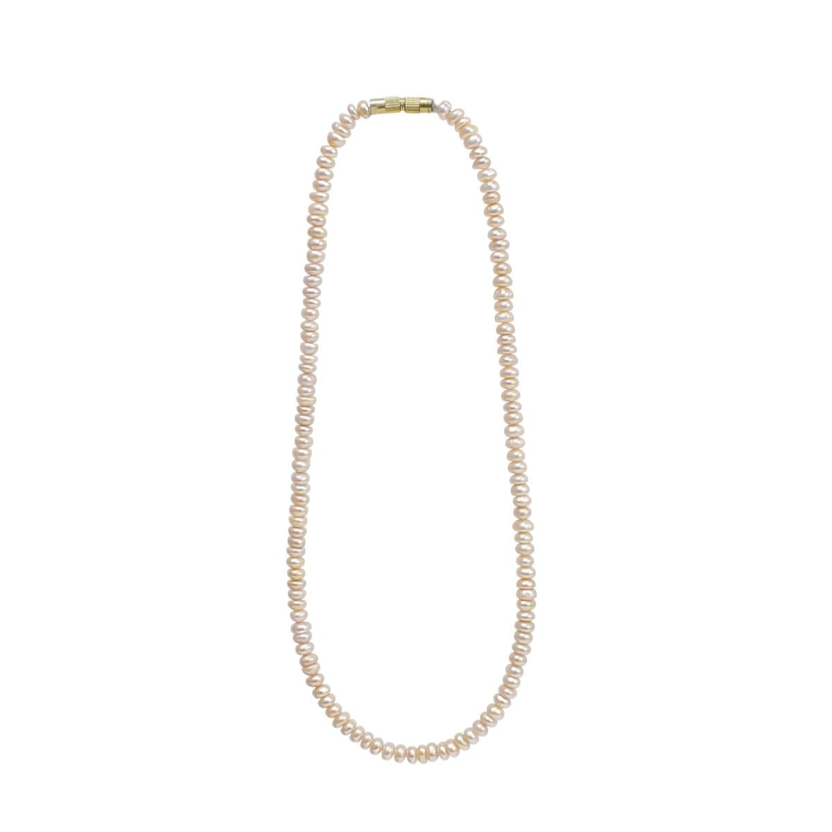 Button Shaped Freshwater Pearl Designer Necklace for women & girls-Maya Bazaar