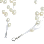 Natural Freshwater Pearl Floating Chain For Girls Pearl necklace for women-Maya Bazaar