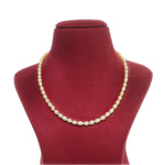 Single Layer White and Peach Freshwater Pearl Necklace for women-Maya Bazaar