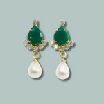 Stone Freshwater Pearl Beads Gold Earrings & Studs for women-Maya Bazaar