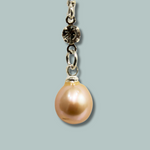 Long Silver Plated Gold Colour Freshwater Pearl Earrings for women & Girls-Maya Bazaar